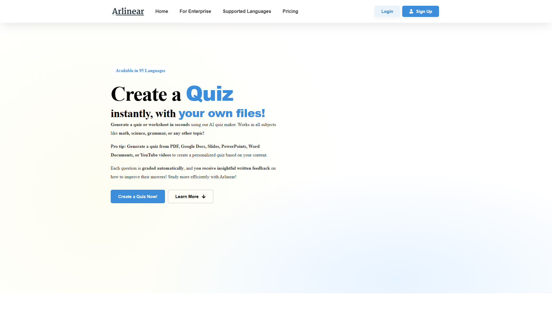 Arlinear AI Quiz Maker Arlinear AI Quiz Maker